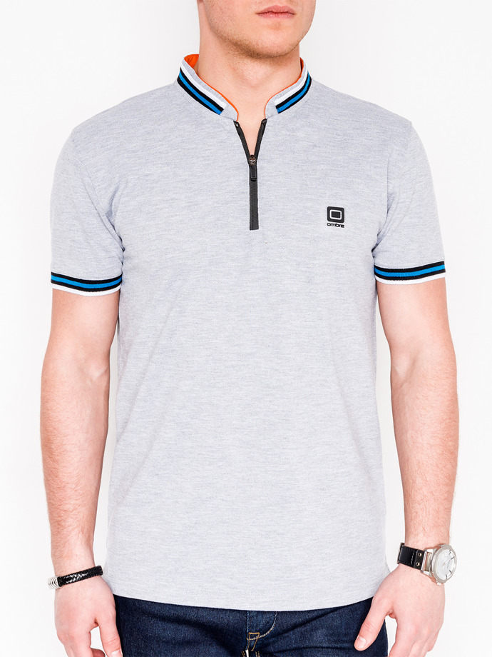 Men's plain polo shirt - grey S916