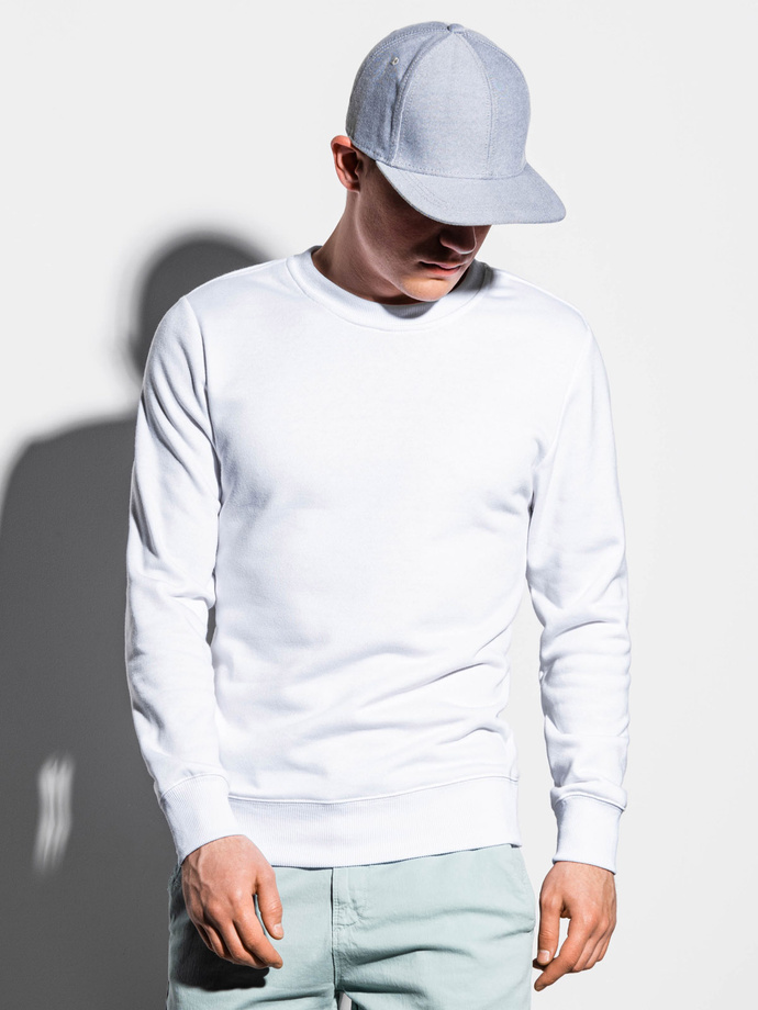 Men's plain sweatshirt B978 white MODONE wholesale Clothing For Men