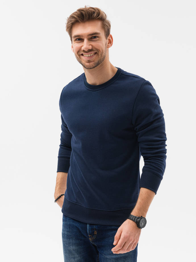 Men's plain sweatshirt - navy B978