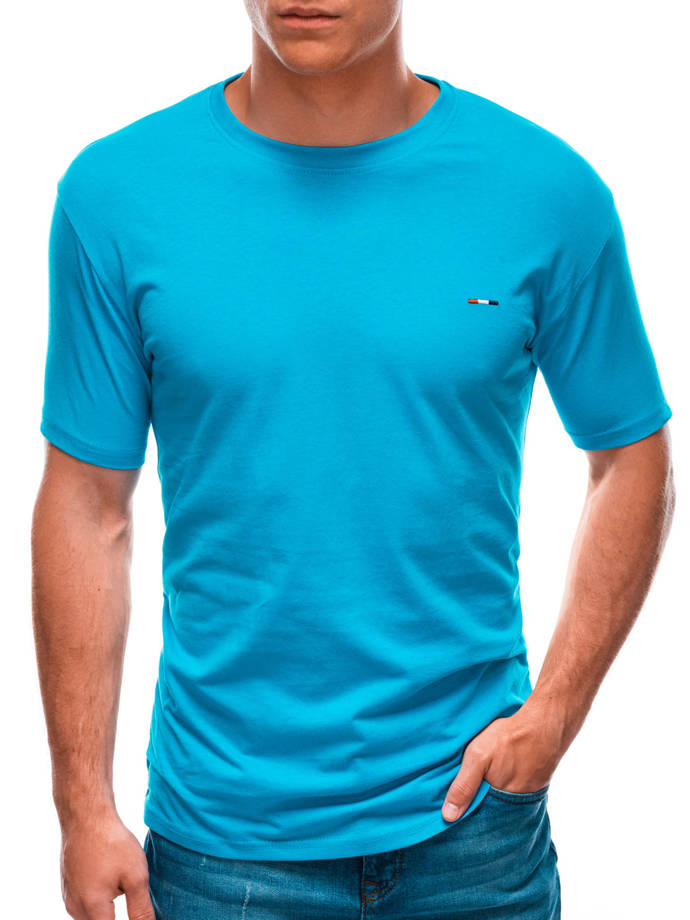 Men's plain t-shirt S1658 - sea blue