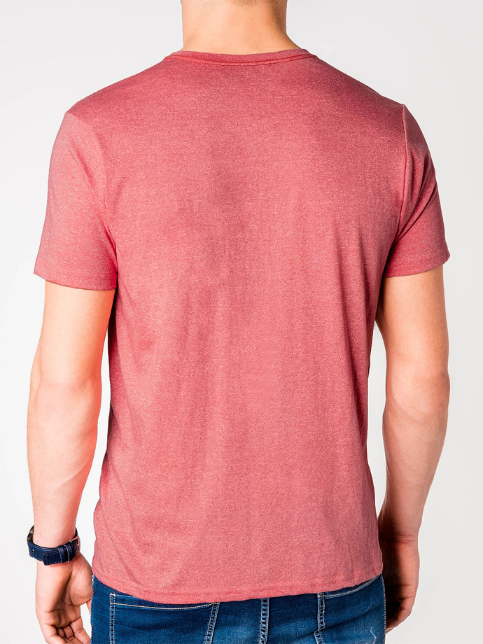 Men's plain t-shirt S885 - coral | MODONE wholesale - Clothing For Men