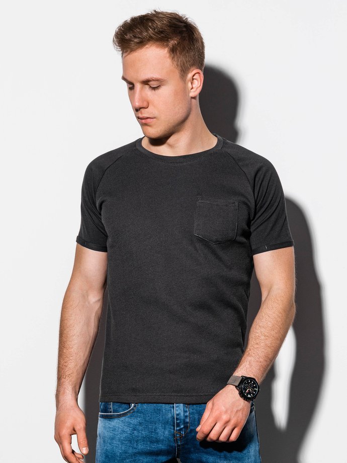 Men's plain t-shirt - black S1182