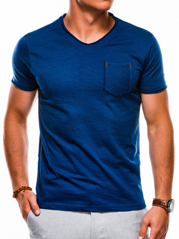 Men's plain t-shirt - blue S1100