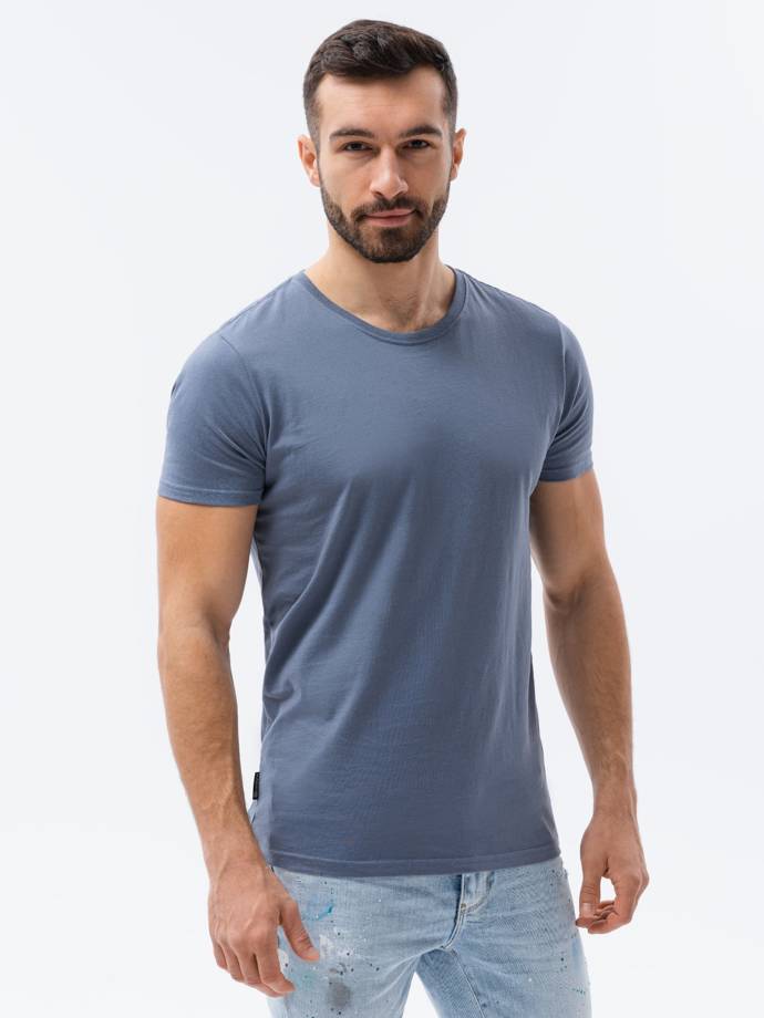 Men's plain t-shirt - denim S1370