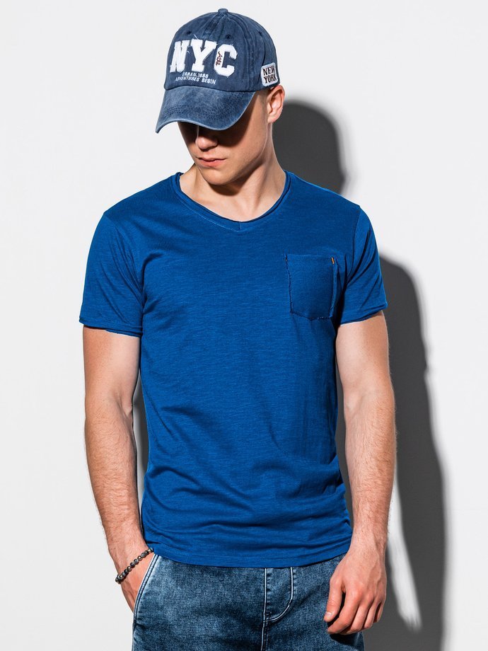 Men's plain t-shirt - navy S1100