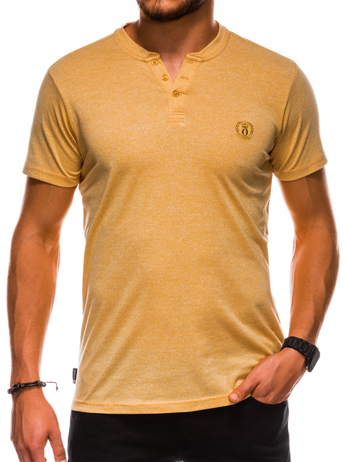 Men's plain t-shirt - yellow S1047