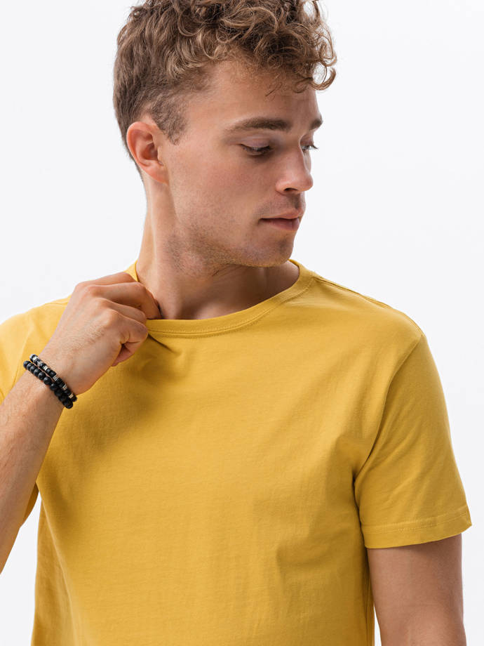 Men's plain t-shirt - yellow S1370