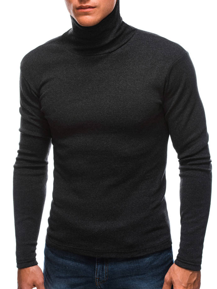 Men's polo neck E213 - dark grey