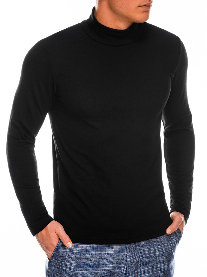 Men's polo neck - black B1009