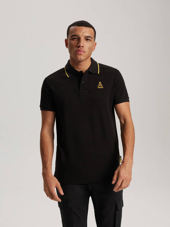 Men's polo shirt DKR P VIP III S1812 - black