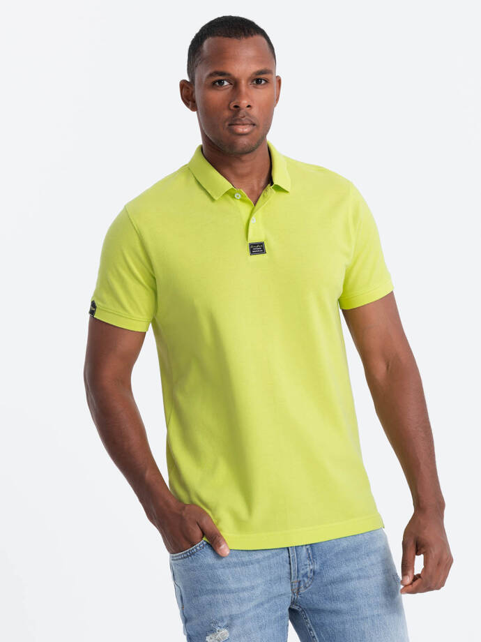 Men's polo shirt with collar - lime green V8 S1745