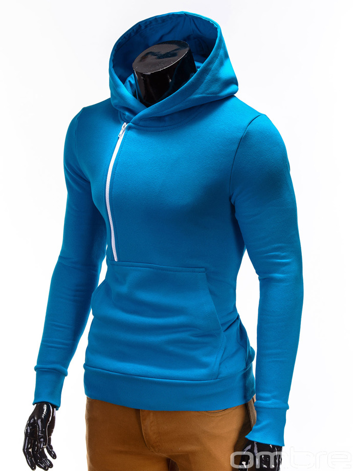 Men's printed hoodie DENIS - turquoise