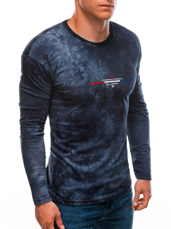 Men's printed longsleeve L149 - dark grey
