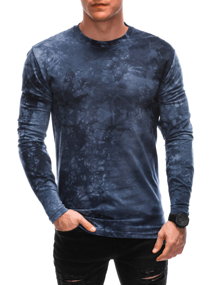 Men's printed longsleeve L165 - navy blue