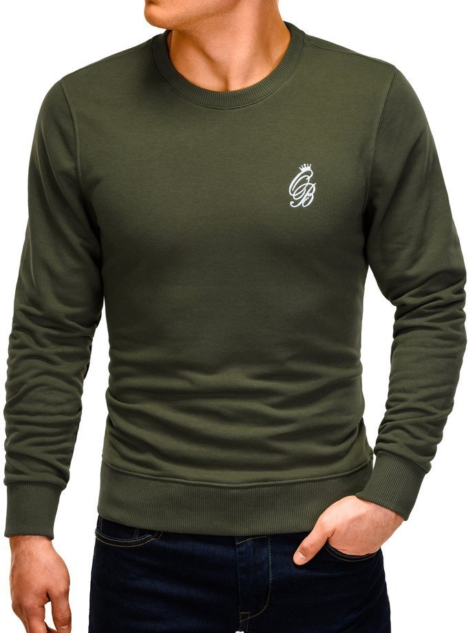 Men's printed sweatshirt B919 - khaki