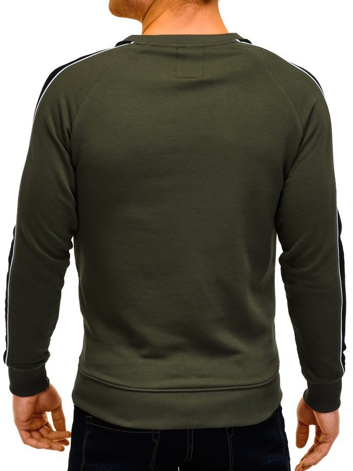 Men's printed sweatshirt B922 - khaki | MODONE wholesale - Clothing For Men