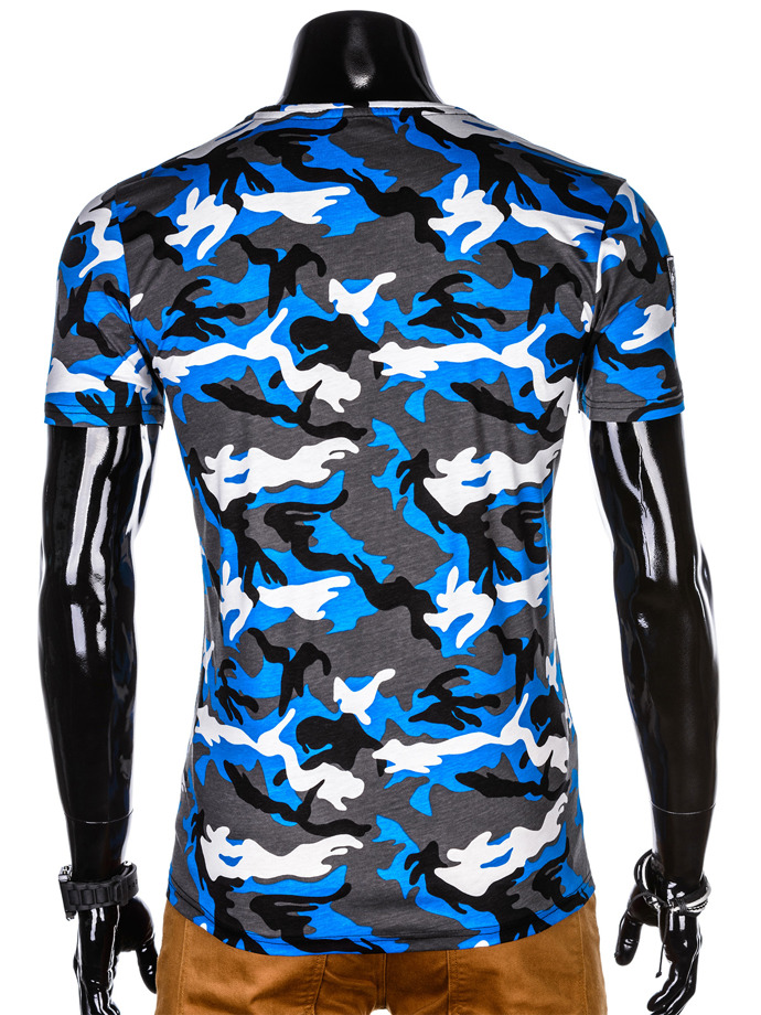 Men's printed t-shirt S1010 - blue/camo | MODONE wholesale - Clothing ...