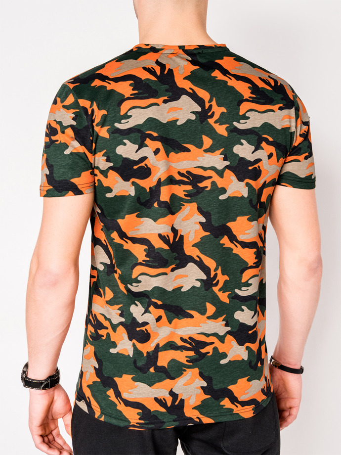 Men's printed t-shirt S1010 - orange/camo | MODONE wholesale - Clothing ...