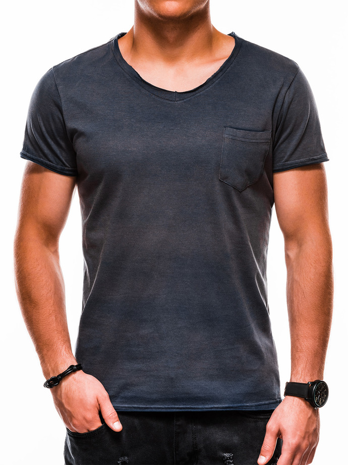 Men's printed t-shirt S1049 - navy | MODONE wholesale - Clothing For Men