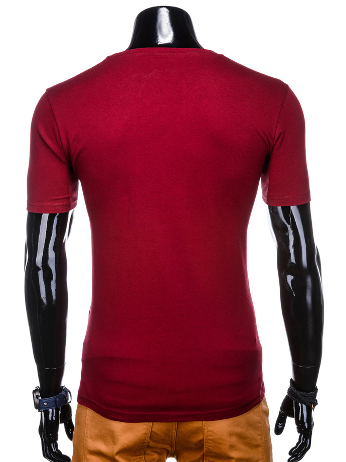 Men's printed t-shirt S1138 - dark red | MODONE wholesale - Clothing ...