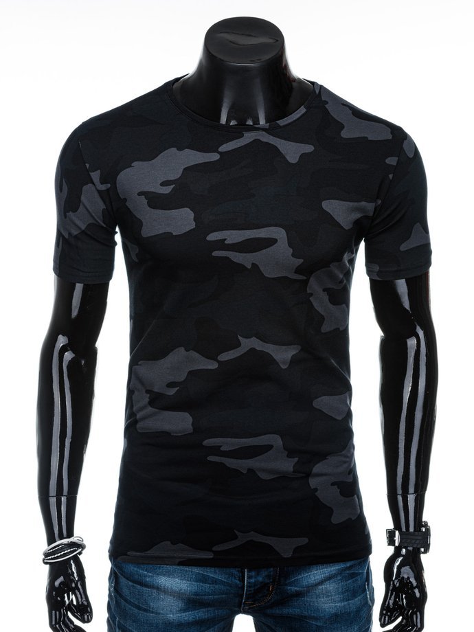 Men's printed t-shirt S1203 - black/camo