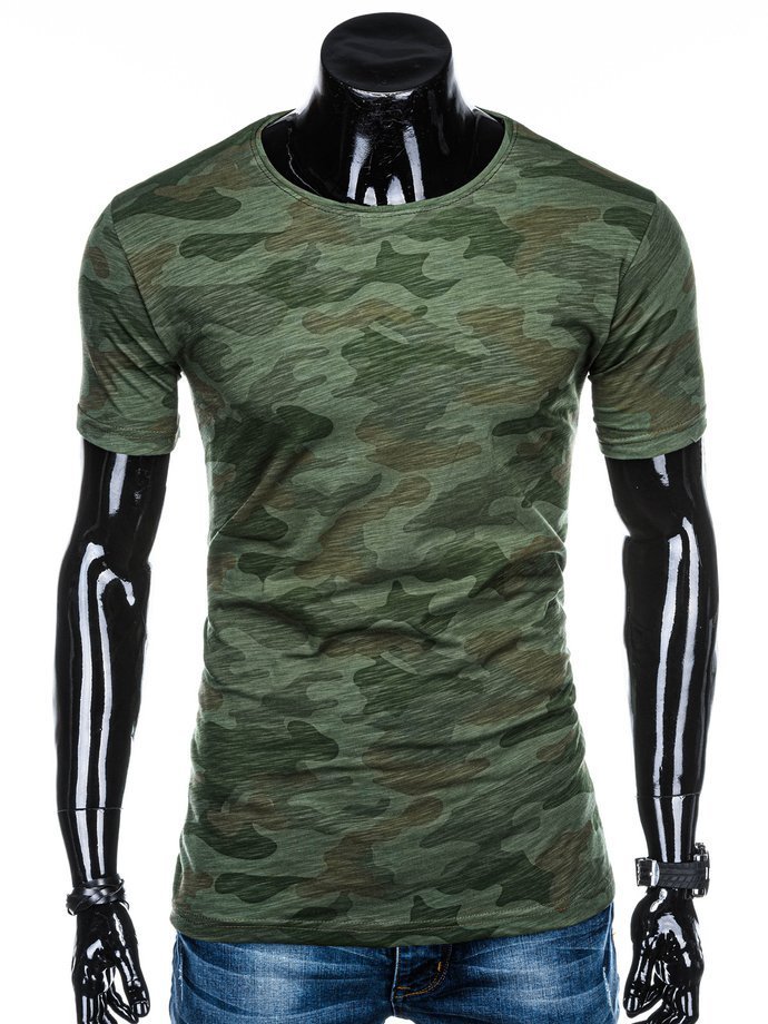 Men's printed t-shirt S1203 - green/camo