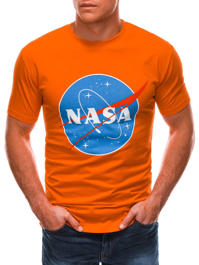 Men's printed t-shirt S1497 - orange