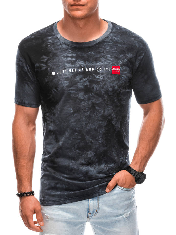 Men's printed t-shirt S1906 - graphite