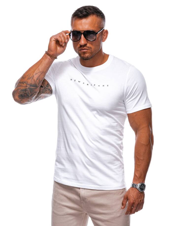 Men's printed t-shirt S2005 - white