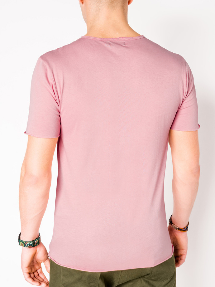 Men's printed t-shirt S985 - powder pink | MODONE wholesale - Clothing ...