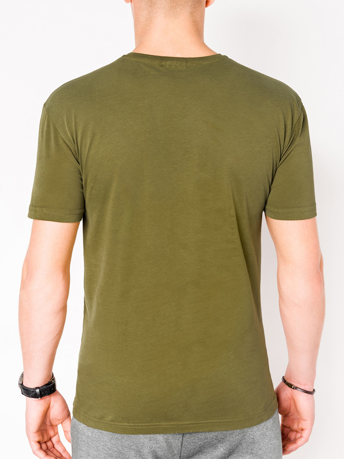 Men's printed t-shirt S988 - khaki | MODONE wholesale - Clothing For Men