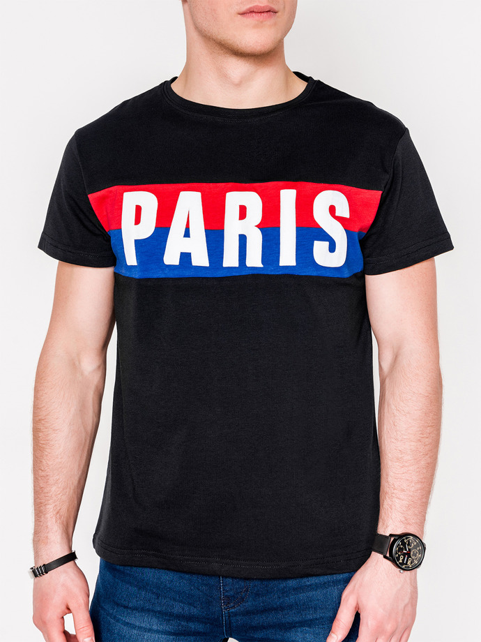 Men's printed t-shirt - black S1070