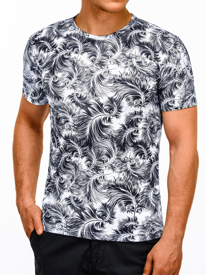 Men's printed t-shirt - white S1164