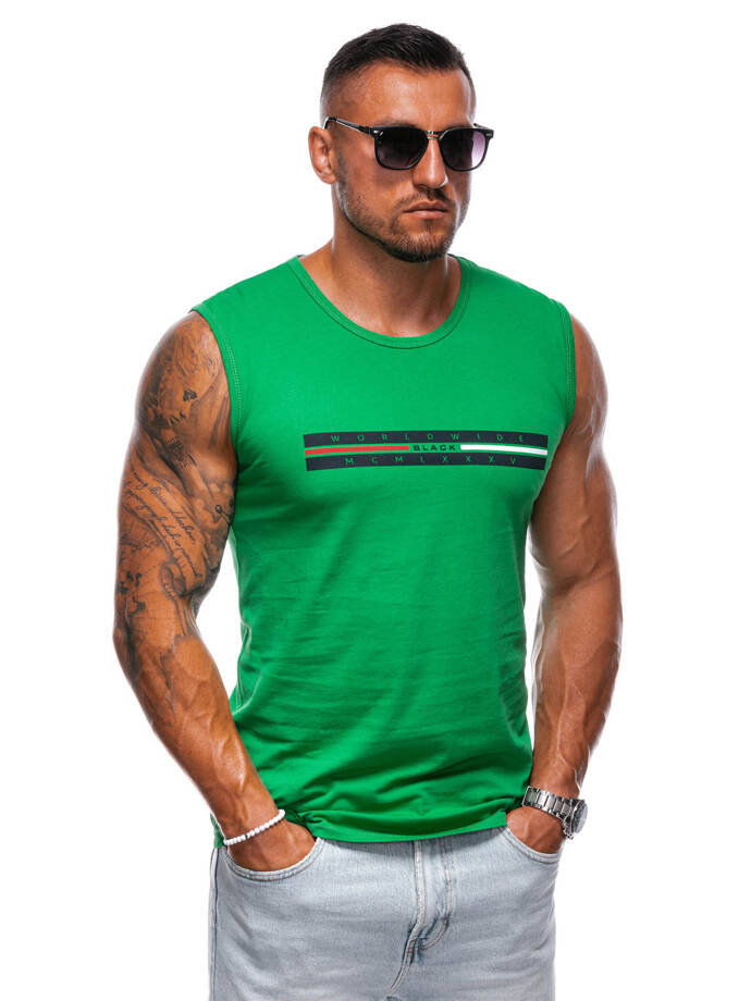 Men's printed tank top S1956 - green