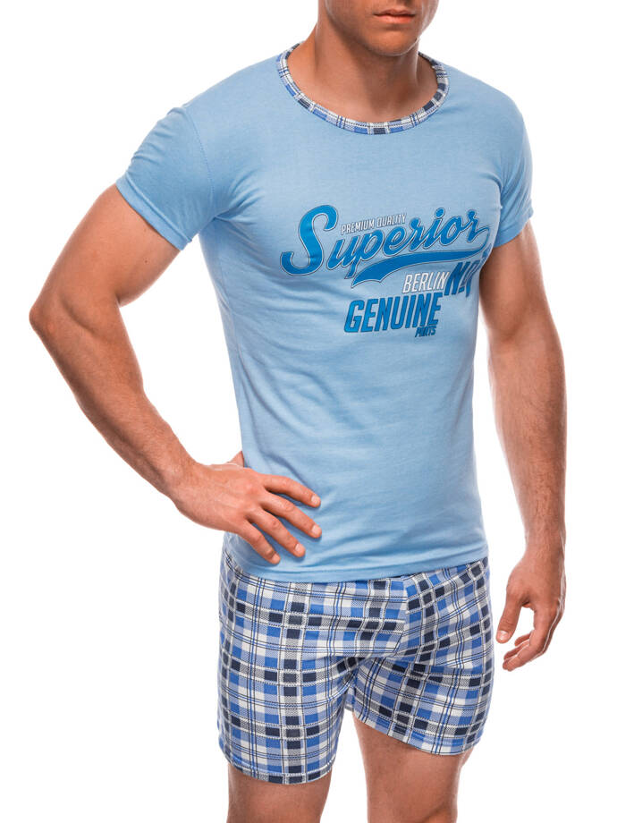 Men's pyjamas U491 - light blue