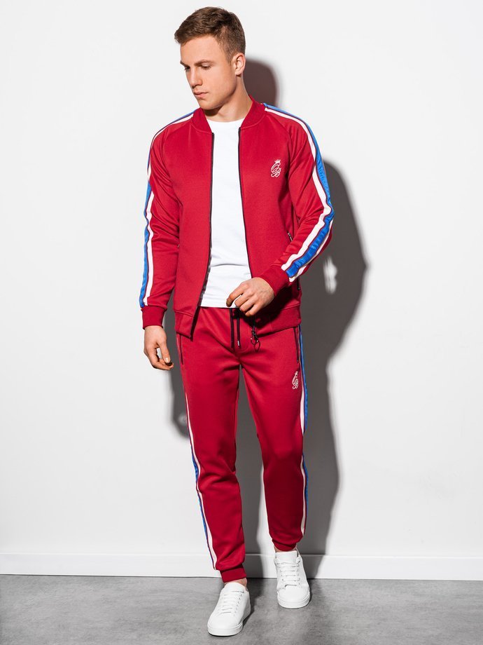 Men's set hoodie + pants - red Z22