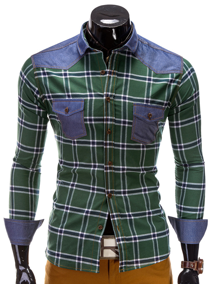 Men's shirt - green K222