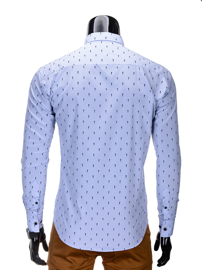 Men's shirt with long sleeves K317 - light blue