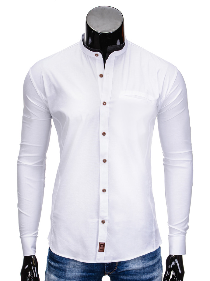Men's shirt with long sleeves K353 - white