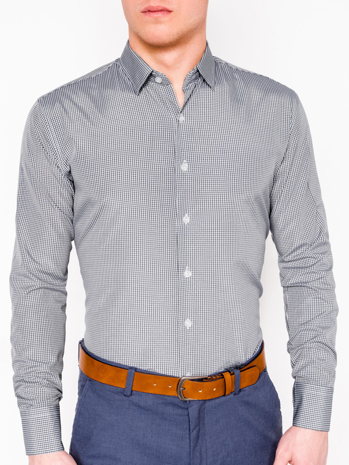 Men's shirt with long sleeves K435 - grey