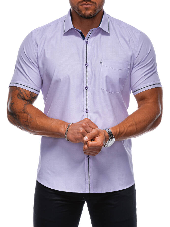 Men's shirt with short sleeves K676 - violet