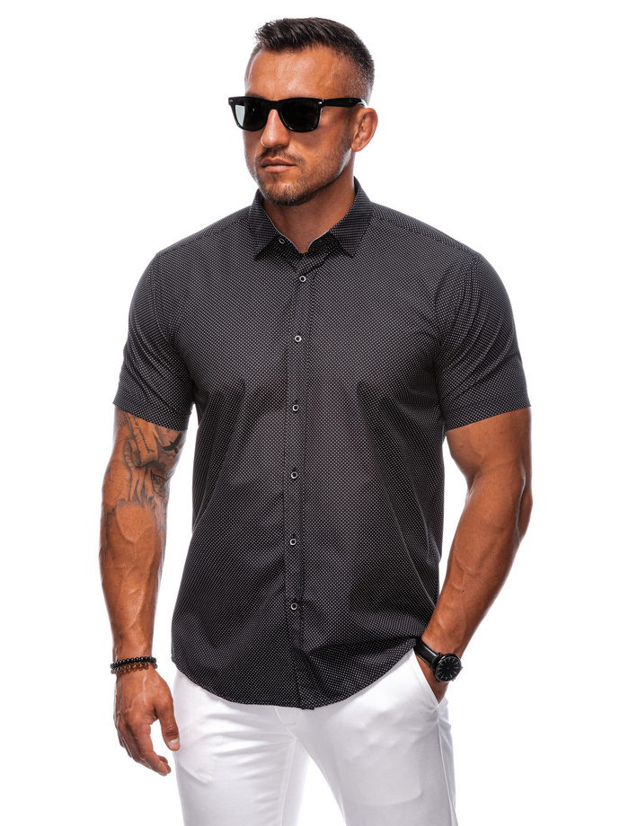 Men's short sleeve shirt K678 - black