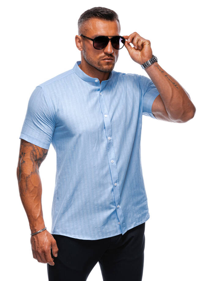 Men's short sleeve shirt K690 - blue