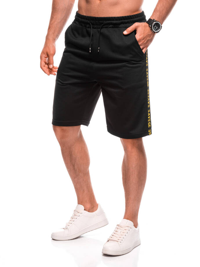 Men's short sweat shorts 516W - black