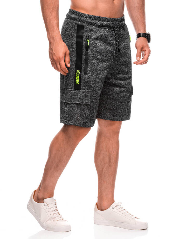 Men's short sweat shorts 518W - black