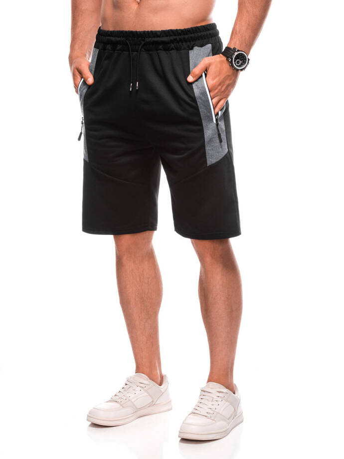 Men's short sweat shorts 522W - black