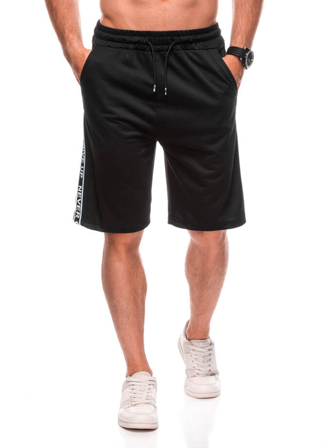 Men's short sweat shorts 523W - black