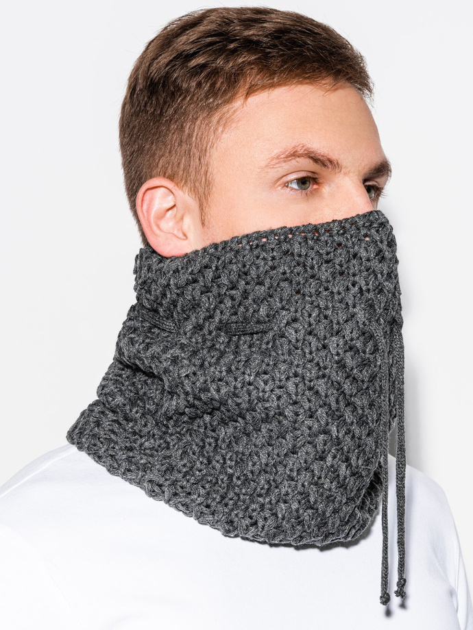 Men's snood A096 dark grey MODONE wholesale Clothing For Men
