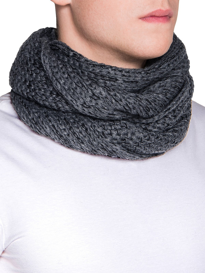 Men's snood A099 dark grey/black MODONE wholesale Clothing For Men