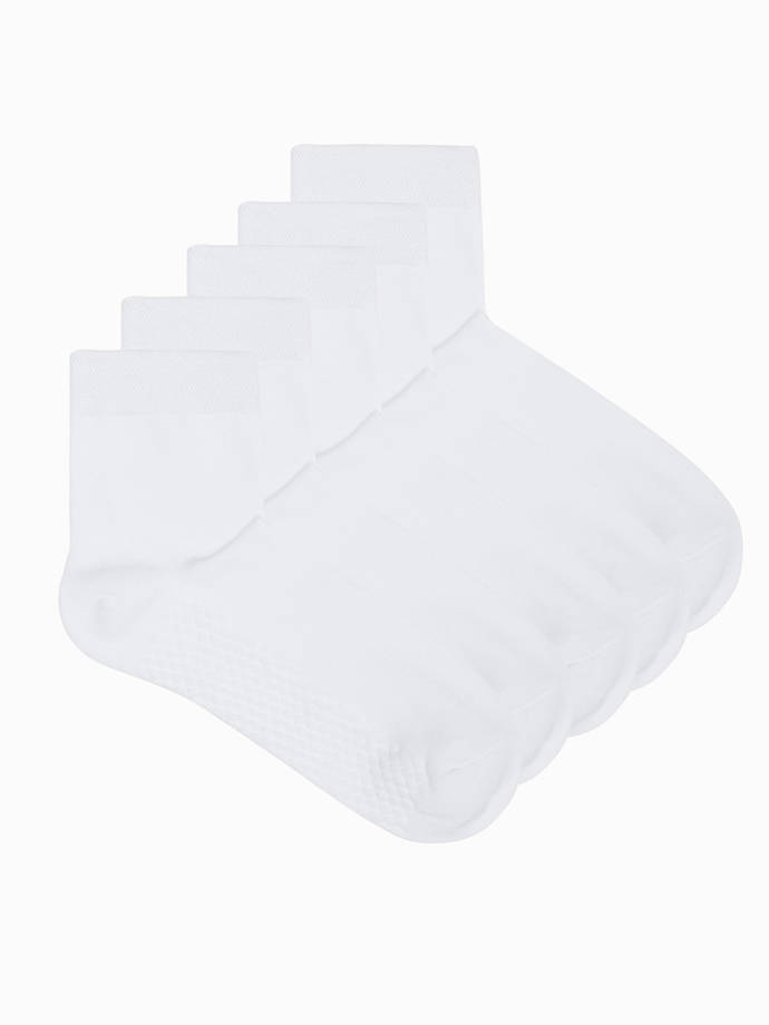 Men's socks U331 - white 5-pack